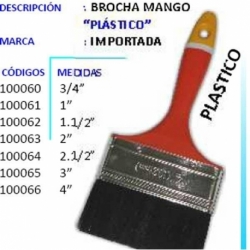 Brocha Cerda Negra Mango Plastico Ferreteria CASAV-100061 