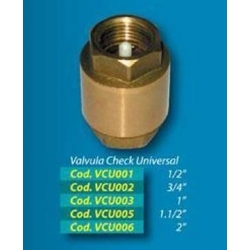 Valvula check universal de 1 Pulgada Ferreteria WEQUP-VCU003 